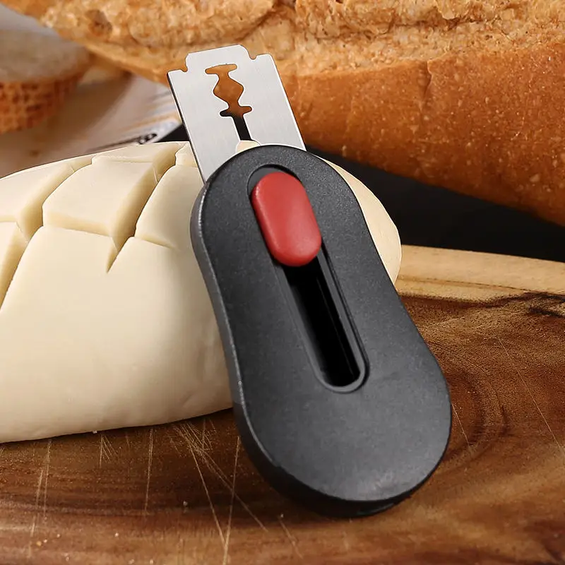 Bread Lame Scoring - เครื่องมือทำรอยตัดขนมปัง สำหรับแป้งซาวโดว์ พร้อมใบมีดแม่เหล็ก 5 ใบ มีดทำรอยตัดขนมปัง