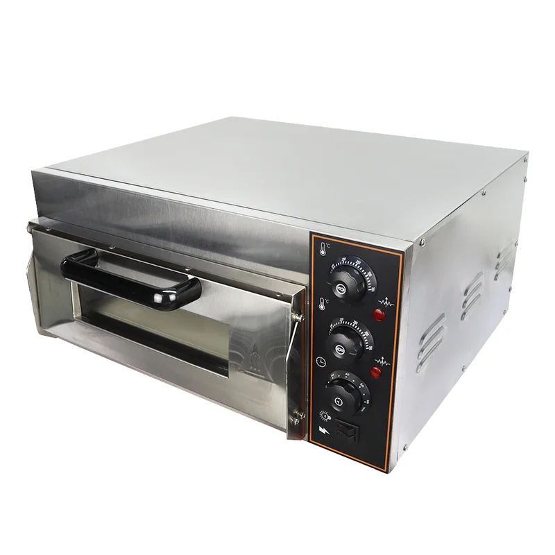 Commercial Kitchen Baking Equipment - เตาอบพิซซ่าสแตนเลสแบบชั้นเดียว – สำหรับครัวเรือนและการอบเชิงพาณิชย์ ประสิทธิภาพสูงและประหยัดพลังงาน