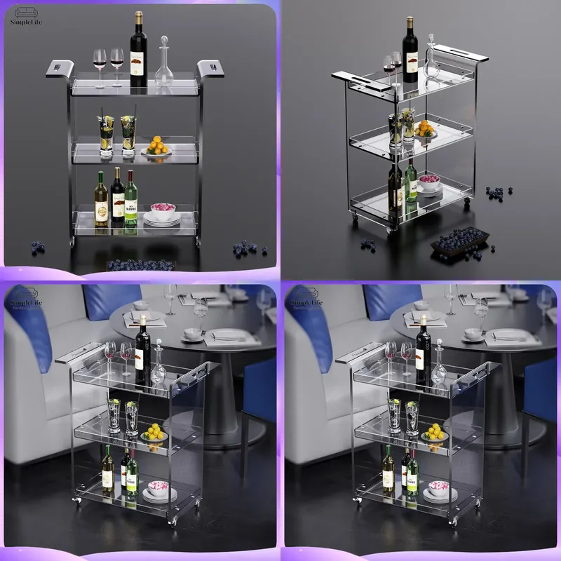Kitchen Baking Organization - รถเข็นครัว 3 ชั้น รุ่นใหม่ พร้อมชั้นวางของ รถเข็นเคลื่อนที่สำหรับทำอาหาร