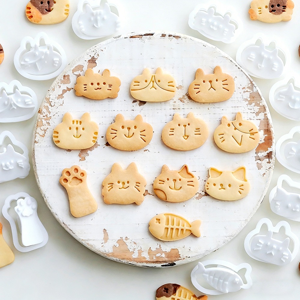 Kitchen Appliances For Baking - แม่พิมพ์คุกกี้รูปแมวน่ารัก DIY อุปกรณ์ทำขนมสำหรับครัว