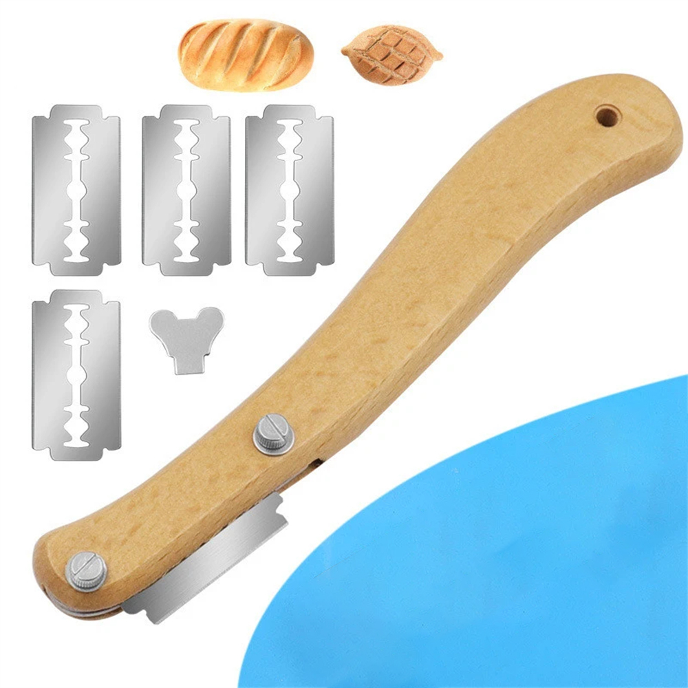 Bread Lame Scoring - 1 ชุด,เครื่องตัดขนมปังขนมปังฝรั่งเศสคะแนน Lame Dough Slashing เครื่องมือขนมปังคะแนนมีดคะแนนเครื่องตัด