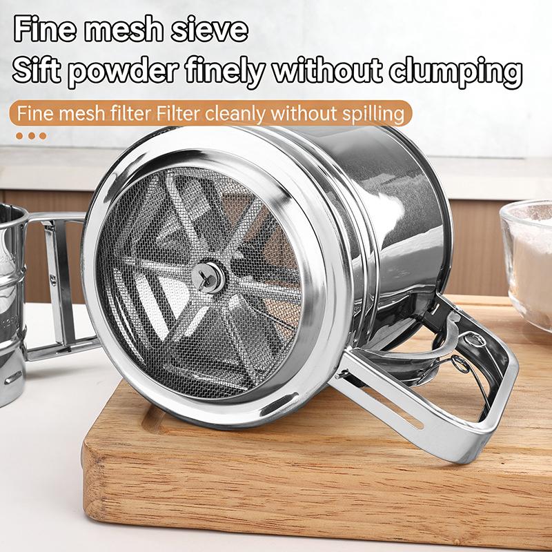 ถ้วยกรองแป้งสแตนเลส ตะแกรงร่อน - Baking Powder Kitchen บทวิจารณ์และราคา
