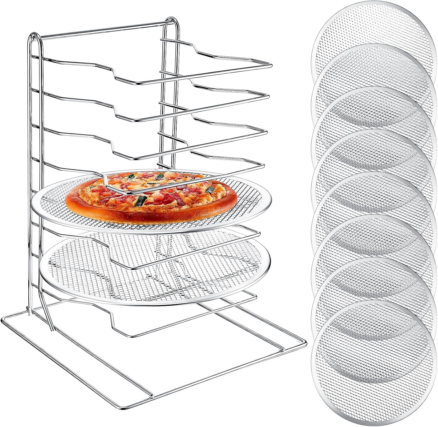 ชั้นวางพิซซ่า 8 ชั้น พร้อมถาดอ - Kitchen Baking Set บทวิจารณ์และราคา