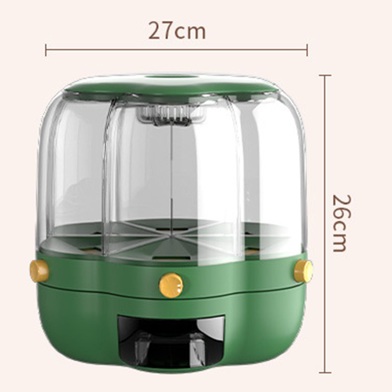 กล่องจัดเก็บธัญพืชแบบหมุนได้ ค - Kitchen Baking Organization บทวิจารณ์และราคา