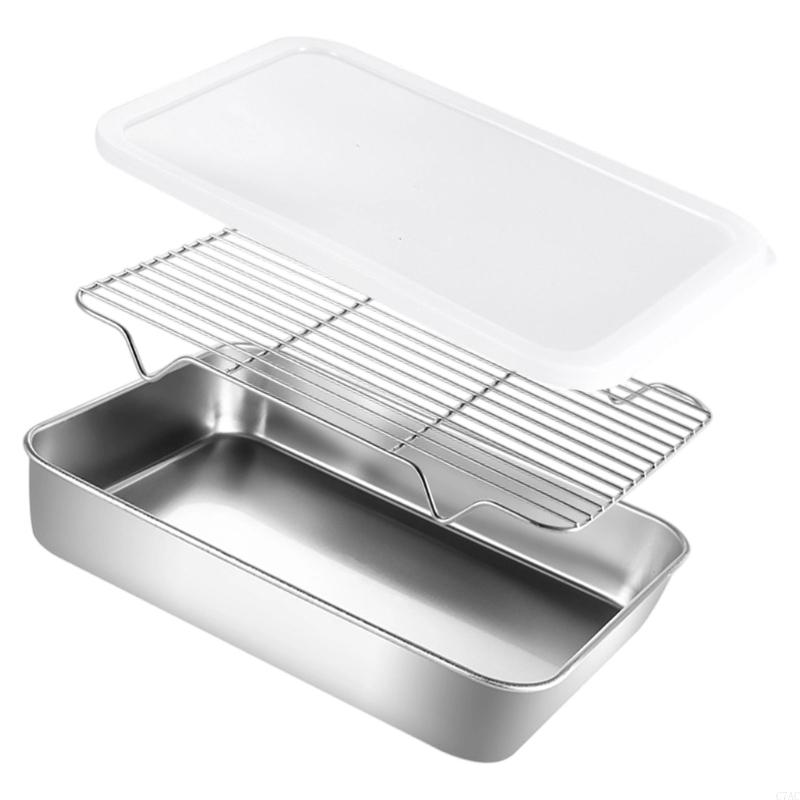 ห้องครัว BBQ Pan แผ่นเตาอบสแตน - Kitchen Baking Organization บทวิจารณ์และราคา