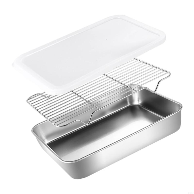 ห้องครัว BBQ Pan แผ่นเตาอบสแตน - Kitchen Baking Organization บทวิจารณ์และราคา