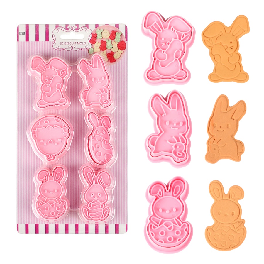 6 ชิ้น/เซ็ต Easter Bunny Cooki - Kitchen Baking Set บทวิจารณ์และราคา