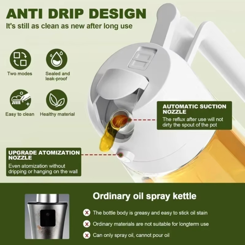 ขวดสเปรย์น้ำมันพลาสติก 2in1 ขน - Kitchen Tools For Baking บทวิจารณ์และราคา